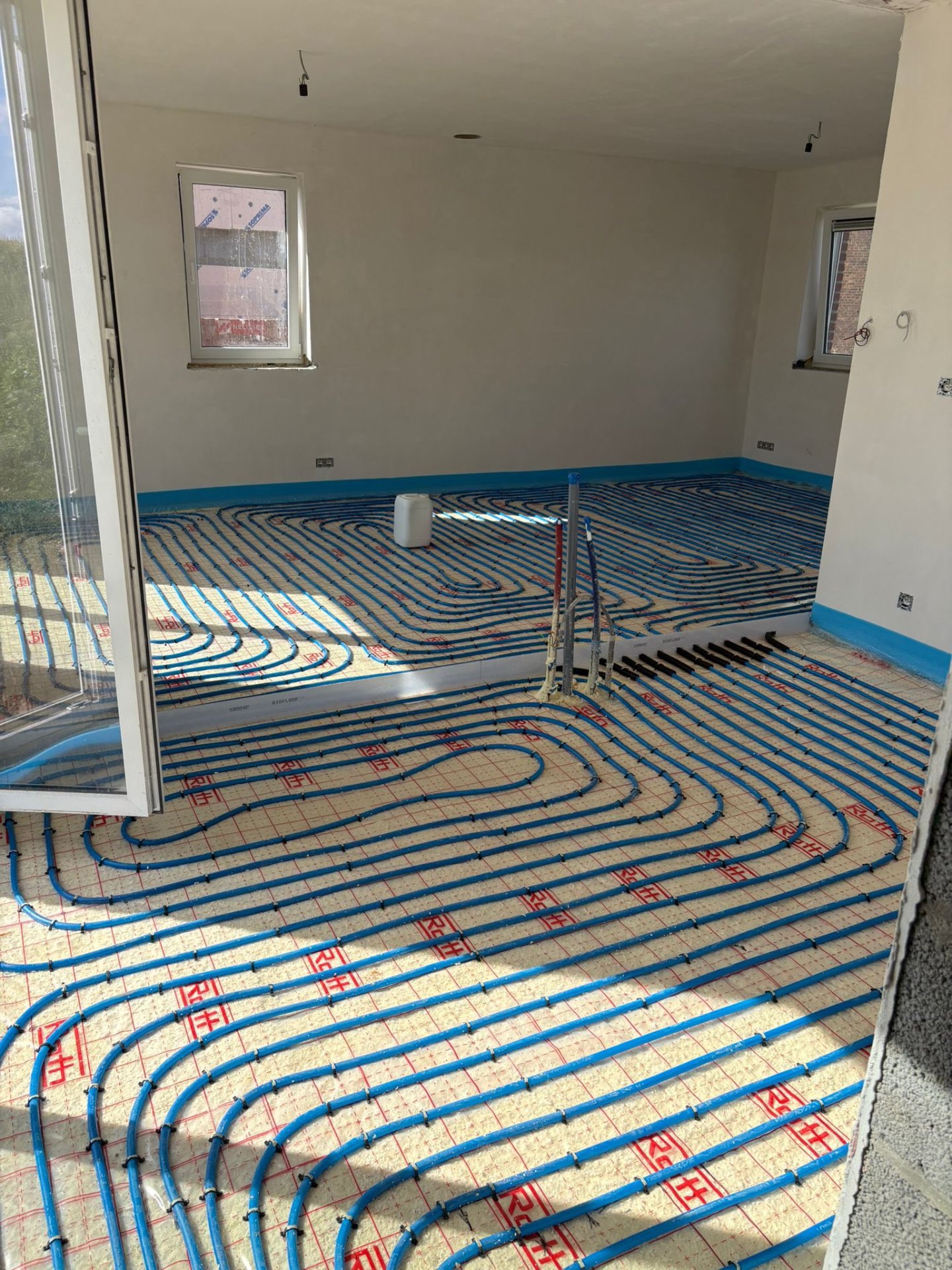 Plancher chauffant — pose complète